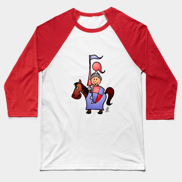 Knight Baseball T-Shirt by Cardvibes